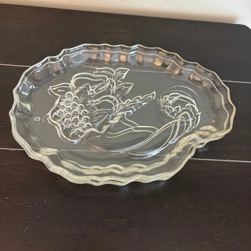 Vintage Federal Glass Cornecopia Luncheon Plates | Set of 2 Plates Only‎